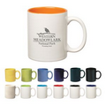 11 Oz. Colored Stoneware Mug With C-Handle